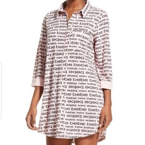 BEBE Black & White Logo Sleepshirt
